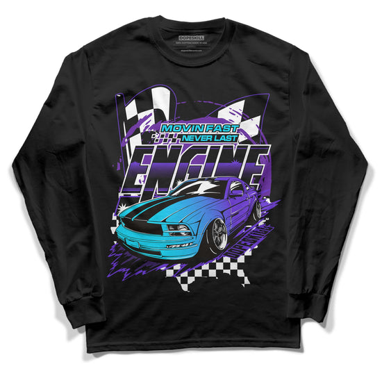 Jordan 6 "Aqua" DopeSkill Long Sleeve T-Shirt ENGINE Tshirt Graphic Streetwear - Black 