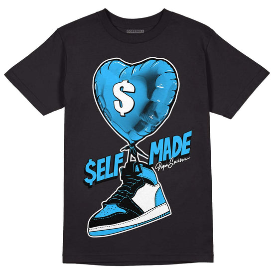 Jordan 1 High Retro OG “University Blue” DopeSkill T-Shirt Self Made Graphic Streetwear - Black