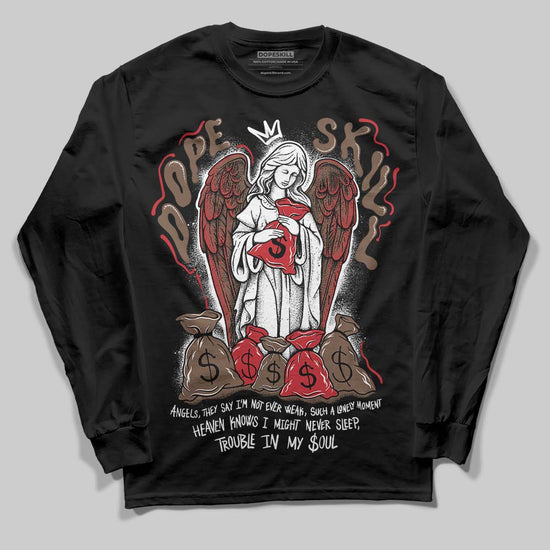 Jordan 9 'Olive' DopeSkill Long Sleeve T-Shirt Angels Graphic Streetwear - Black