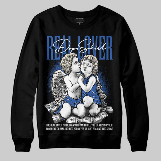 Jordan 1 Low Travis Scott x Fragment DopeSkill Sweatshirt Real Lover Graphic Streetwear - Black
