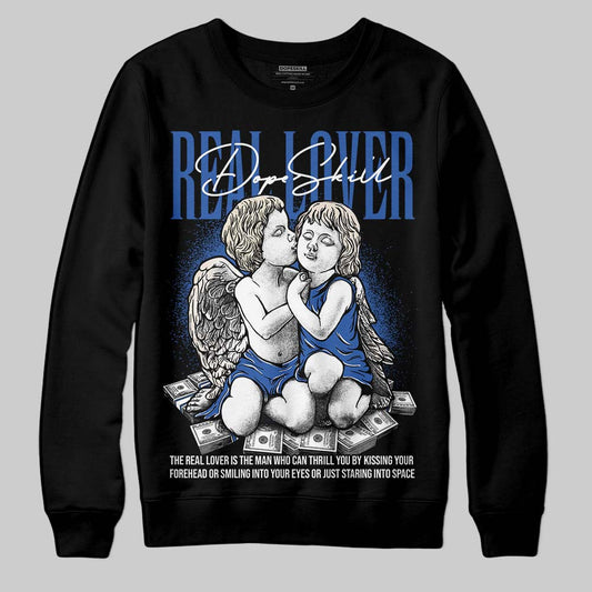 Jordan 1 Low Travis Scott x Fragment DopeSkill Sweatshirt Real Lover Graphic Streetwear - Black