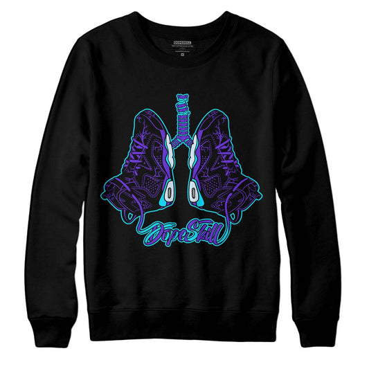 Jordan 6 "Aqua" DopeSkill Sweatshirt Breathe Graphic Streetwear - Black 