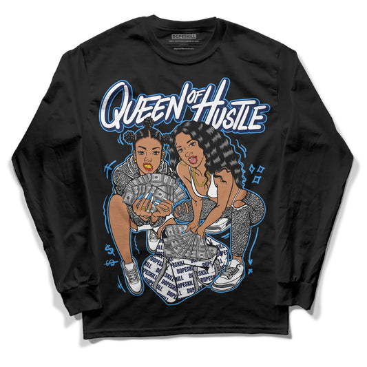 Jordan 3 "Midnight Navy" DopeSkill Long Sleeve T-Shirt Queen Of Hustle Graphic Streetwear - Black