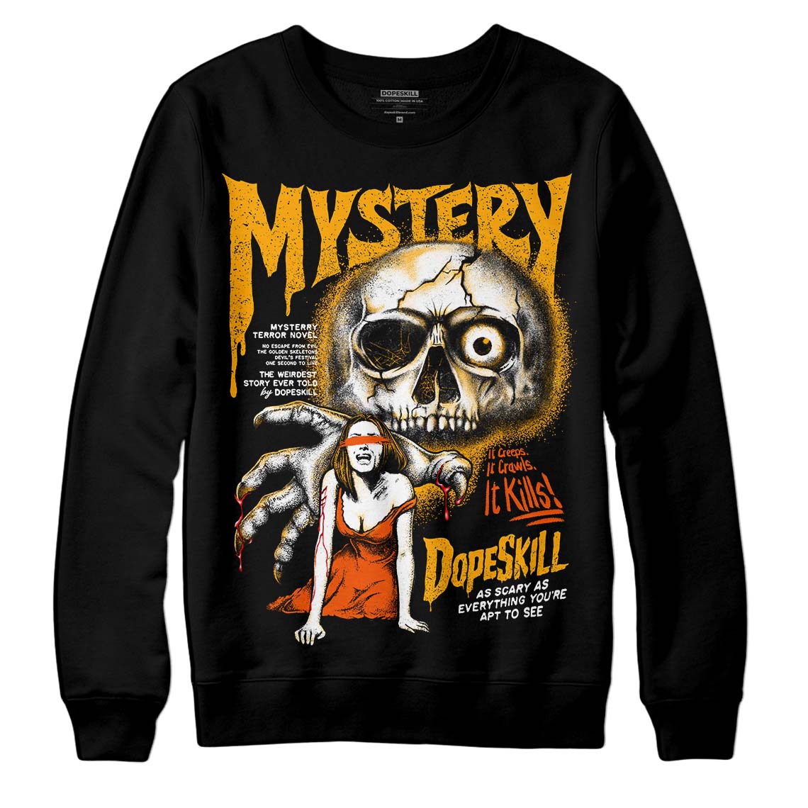 Jordan 12 Retro Black Taxi DopeSkill Sweatshirt Mystery Ghostly Grasp Graphic Streetwear - Black