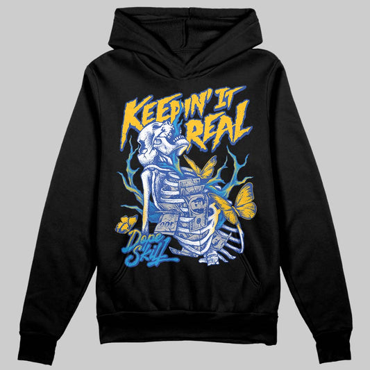Royal Blue Sneakers DopeSkill Hoodie Sweatshirt Keepin' It Real Graphic Streetwear - Black