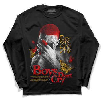 Red Sneakers DopeSkill Long Sleeve T-Shirt Boys Don't Cry Graphic Streetwear - Black