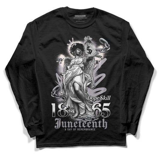 Jordan 2 Cement Grey DopeSkill Long Sleeve T-Shirt Juneteenth Graphic Streetwear - Black