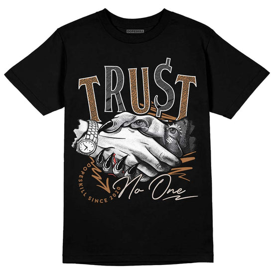 Jordan 3 Retro Palomino DopeSkill T-Shirt Trust No One Graphic Streetwear - Black