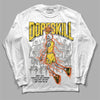 Jordan 4 Thunder Thunder DopeSkill Long Sleeve T-Shirt Thunder Dunk Graphic Streetwear  - White 