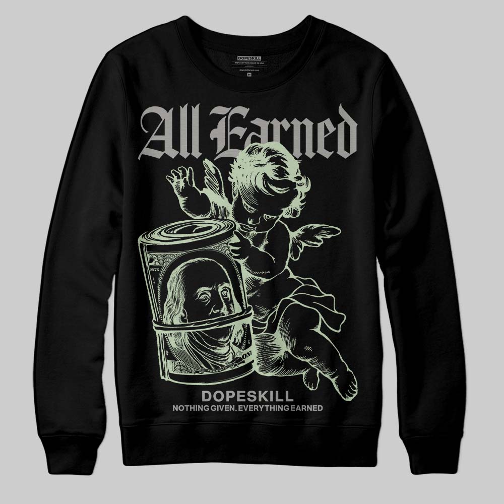 Jordan 4 WMNS “Seafoam” (2025) DopeSkill Sweatshirt All Earned Graphic Streetwear