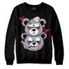 Jordan 4 “Bred Reimagined” DopeSkill Sweatshirt New Double Bear Graphic Streetwear - Black