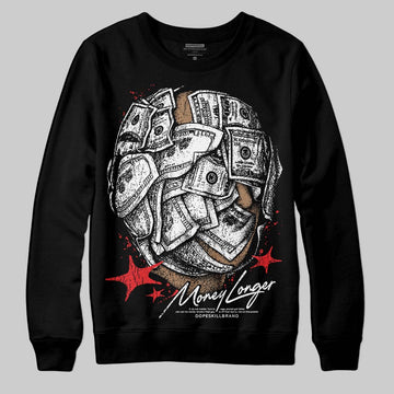 Black and White Sneakers DopeSkill Sweatshirt Money Longer Graphic Streetwear - Black