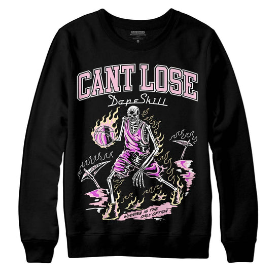 Dunk Low LX Pink Foam DopeSkill Sweatshirt Cant Lose Graphic Streetwear - Black