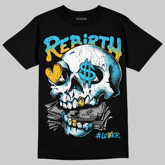 Jordan 11 Retro Gamma Blue (2025) DopeSkill T-Shirt Rebirth Graphic Streetwear - Black
