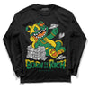 Green Sneakers DopeSkill Long Sleeve T-Shirt Born To Be Rich Graphic Streetwear - Black