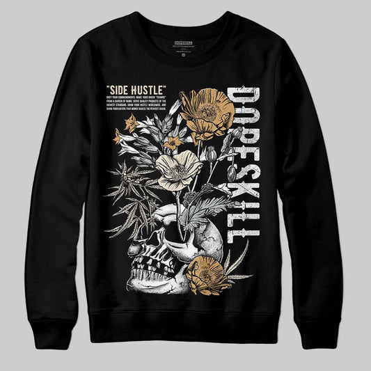 Jordan 5 Retro Reverse Metallic DopeSkill Sweatshirt Side Hustle Graphic Streetwear - Black