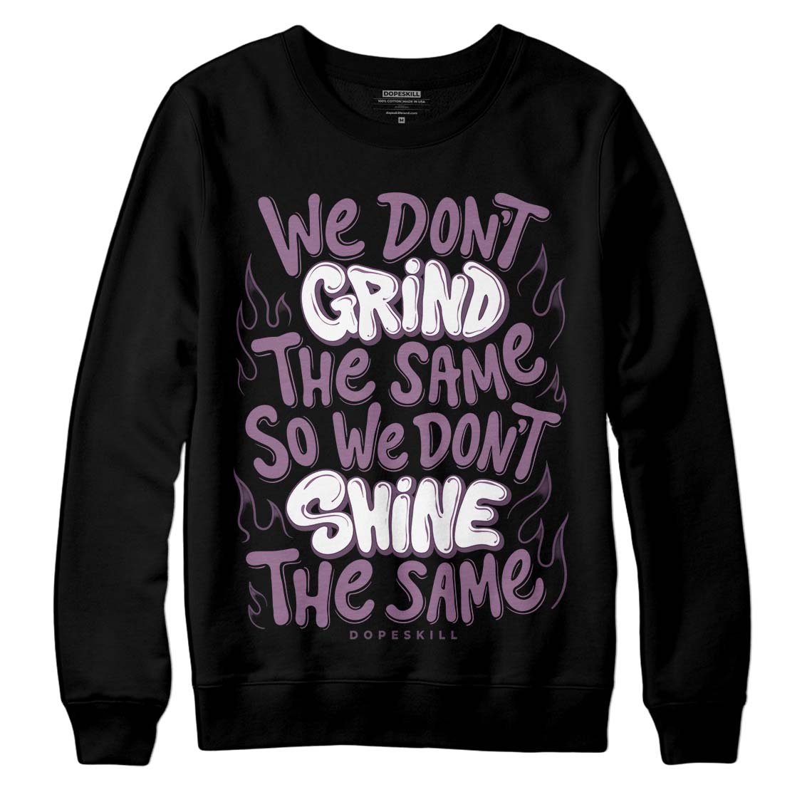 Jordan 2 “Mauve/Off-Noir” DopeSkill Sweatshirt Grind Shine Graphic Streetwear - Black