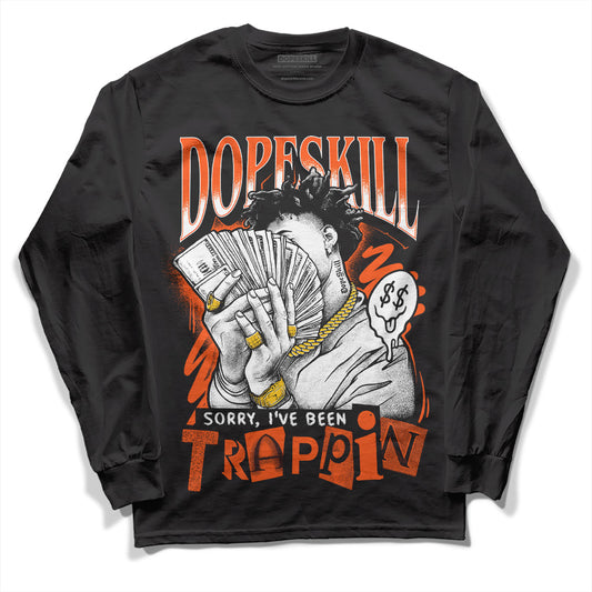 MSCHF Super Normal 2 Orange Milk DopeSkill Long Sleeve T-Shirt Sorry I've Been Trappin Graphic Streetwear - Black