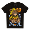 Jordan 6 “Yellow Ochre” DopeSkill Toddler Kids T-shirt Broken Bear Graphic Streetwear - Black