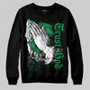 Jordan 1 Low Lucky Green DopeSkill Sweatshirt Trust God Graphic Streetwear - Black