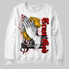 Red Sneakers DopeSkill Sweatshirt Trust God Graphic Streetwear - White