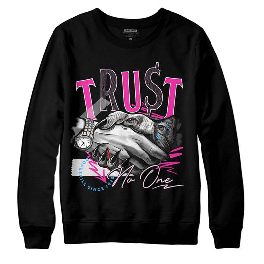 Pink Sneakers DopeSkill Sweatshirt Trust No One Graphic Streetwear - Black
