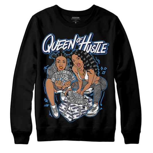 Jordan 3 "Midnight Navy" DopeSkill Sweatshirt Queen Of Hustle Graphic Streetwear - Black 