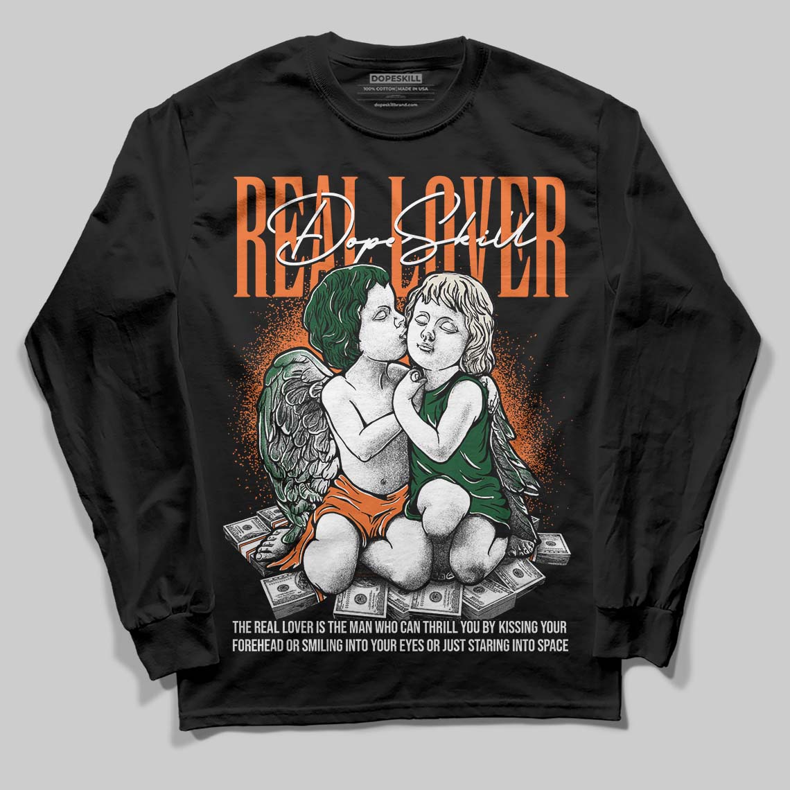 SoleFly x Air Jordan 3 “Fruits Of Our Labor” DopeSkill Long Sleeve T-Shirt Real Lover Graphic Streetwear - black