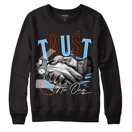 Dunk Low Futura University Blue DopeSkill Sweatshirt Trust No One Graphic Streetwear - Black