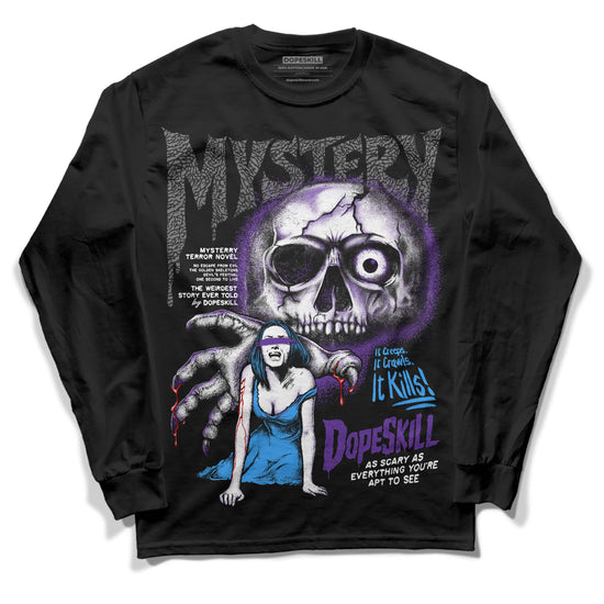 Jordan 3 Dark Iris DopeSkill Long Sleeve T-Shirt Mystery Ghostly Grasp Graphic Streetwear - Black