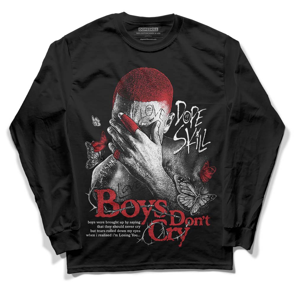 Jordan 12 “Red Taxi” DopeSkill Long Sleeve T-Shirt Boys Don't Cry Graphic Streetwear - Black