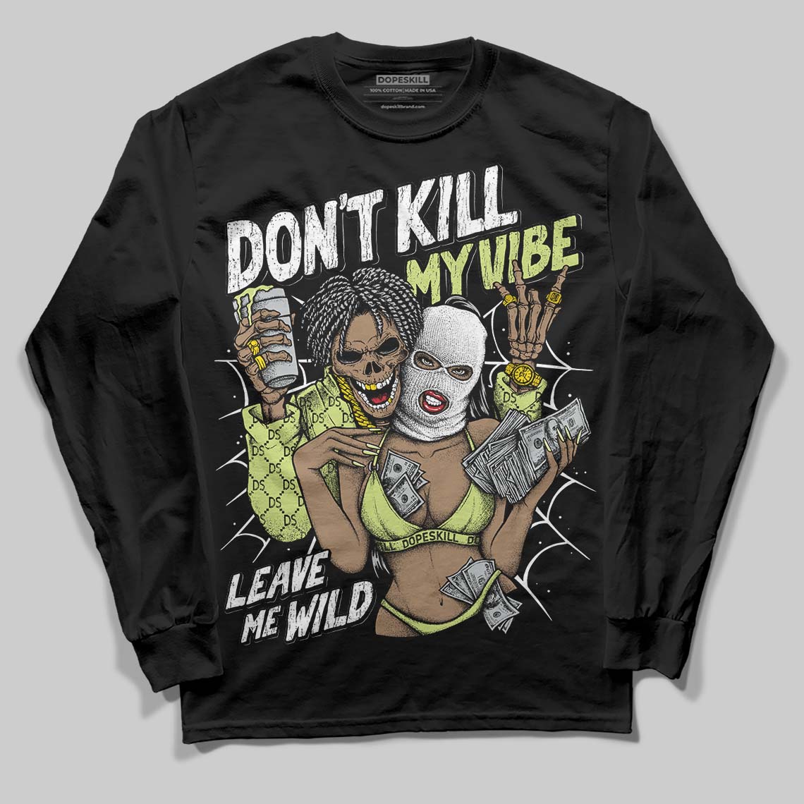 Jordan 11 “Inner Beast” DopeSkill Long Sleeve T-Shirt Don't Kill My Vibe Graphic Streetwear - black