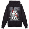 Jordan 4 “Bred Reimagined” DopeSkill Hoodie Sweatshirt Real Lover Graphic Streetwear - Black