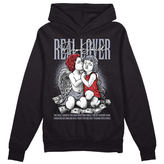 Jordan 4 “Bred Reimagined” DopeSkill Hoodie Sweatshirt Real Lover Graphic Streetwear - Black