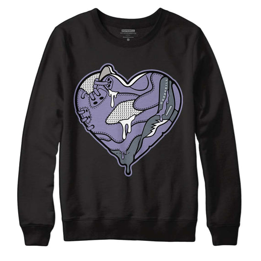 Jordan 5 Retro Low Indigo Haze DopeSkill Sweatshirt Heart Jordan 5 Graphic Streetwear - Black