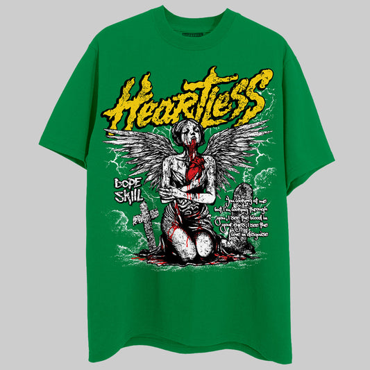 Green Sneakers DopeSkill Green T-Shirt Heartless Graphic Streetwear 