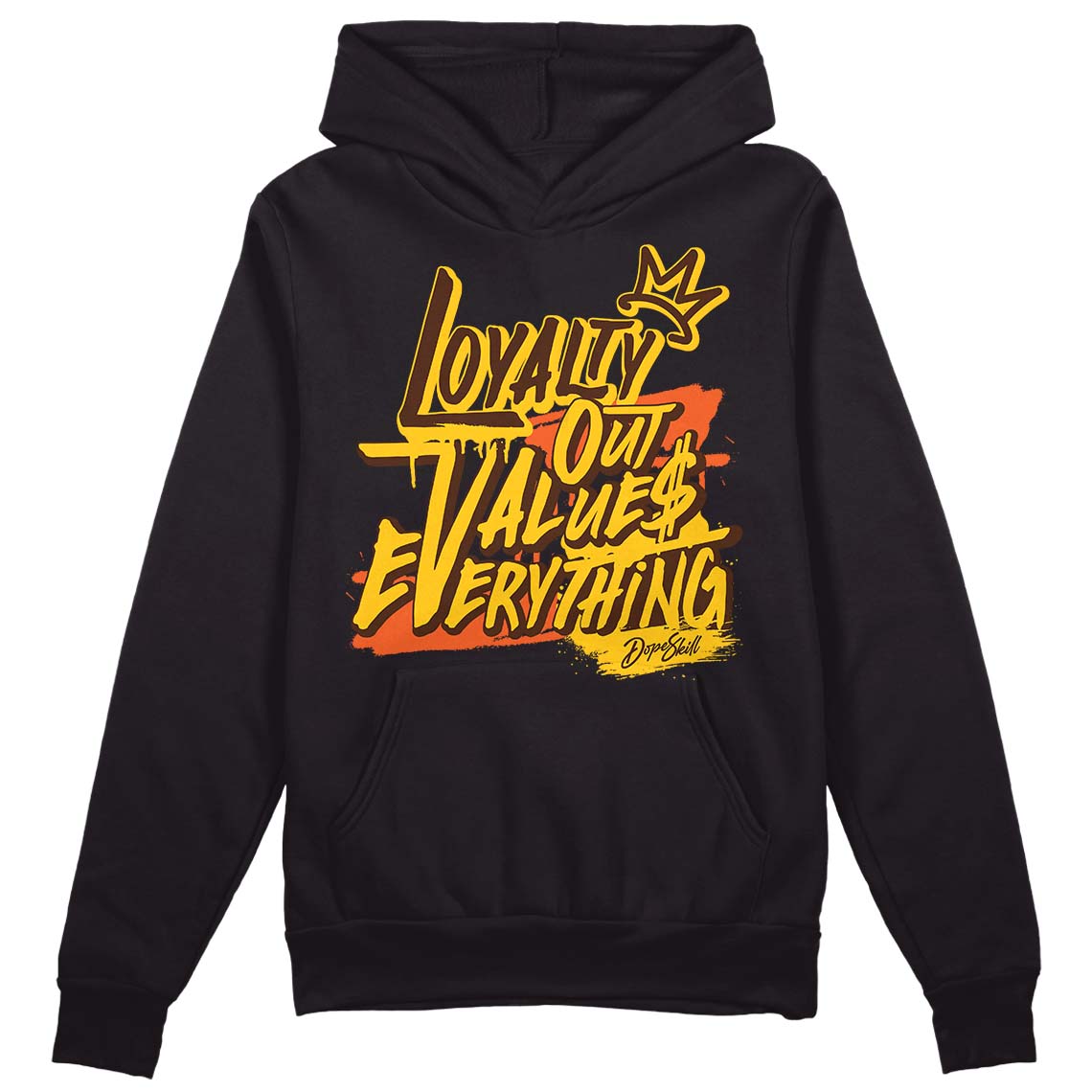 Yellow Sneakers DopeSkill Hoodie Sweatshirt LOVE Graphic Streetwear - Black