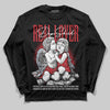 Jordan 5 Retro Fire Red Black Tongue (2025) DopeSkill Long Sleeve T-Shirt Real Lover Graphic Streetwear - Black
