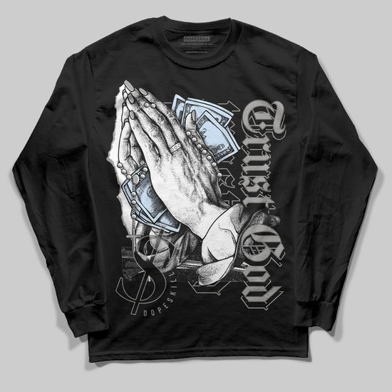 Jordan 6 Retro Cool Grey DopeSkill Long Sleeve T-Shirt Trust God Graphic Streetwear - Black