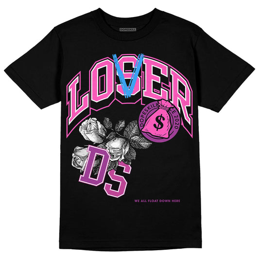 Jordan 4 GS “Hyper Violet” DopeSkill T-Shirt Loser Lover Graphic Streetwear - Black