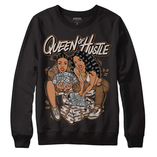 Jordan 3 Retro Palomino DopeSkill Sweatshirt Queen Of Hustle Graphic Streetwear - Black