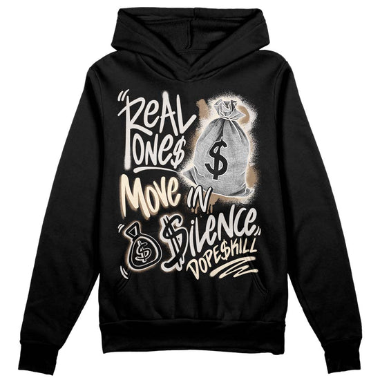 Jordan 5 SE “Sail” DopeSkill Hoodie Sweatshirt Real Ones Move In Silence Graphic Streetwear - Black