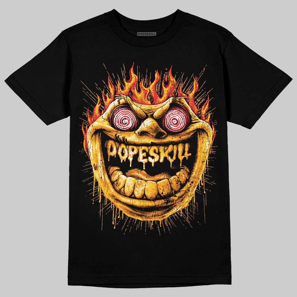 Yellow Sneakers DopeSkill T-Shirt Hellfire Graphic Streetwear - Black