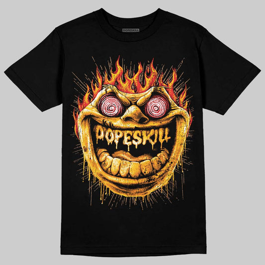 Yellow Sneakers DopeSkill T-Shirt Hellfire Graphic Streetwear - Black