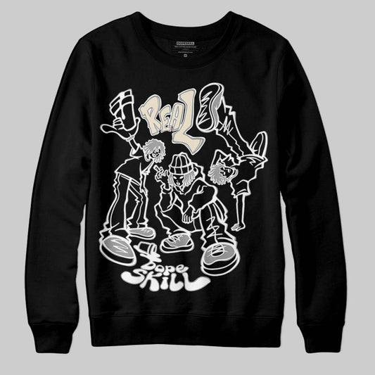 Jordan 5 Retro Reverse Metallic DopeSkill Sweatshirt Real Y2K Players Graphic Streetwear - Black