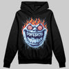 University Blue Sneakers DopeSkill Hoodie Sweatshirt Hellfire Graphic Streetwear - Black