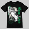 Jordan 2 Retro Lucky Green DopeSkill T-Shirt Trust God Graphic Streetwear - Black