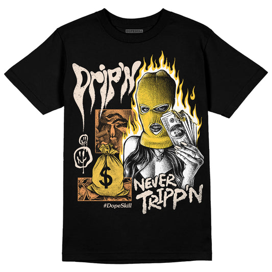 Jordan 4 "Sail" DopeSkill T-Shirt Drip'n Never Tripp'n Graphic Streetwear - Black