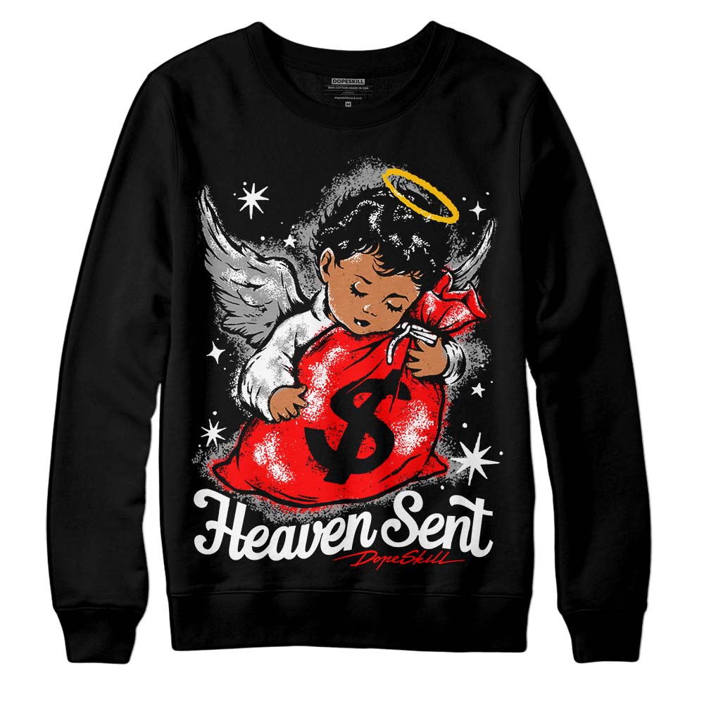 Black and White Sneakers DopeSkill Sweatshirt Heaven Sent Graphic Streetwear - Black