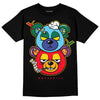 Jordan 1 Mid GS 'Six Championships' DopeSkill T-Shirt New Double Bear Graphic Streetwear - Black